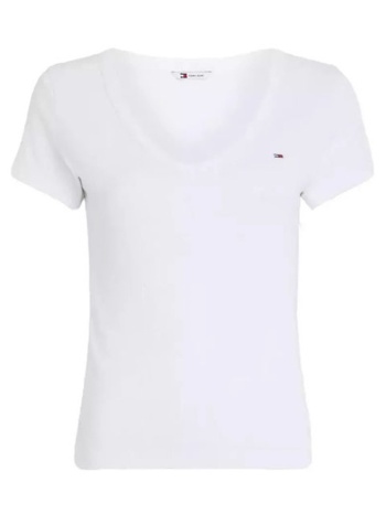 γυναικείο slim essential t-shirt λευκό tommy jeans