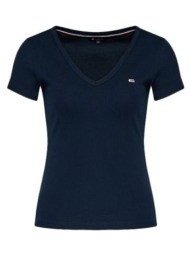 γυναικείο slim essential t-shirt navy μπλε tommy jeans dw0dw17385-c1g