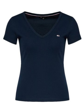 γυναικείο slim essential t-shirt navy μπλε tommy jeans