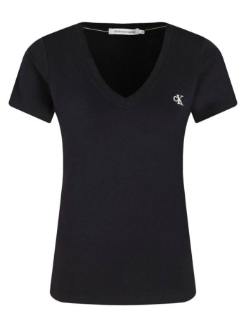 γυναικείο slim t-shirt μαύρο calvin klein j20j213716-bae