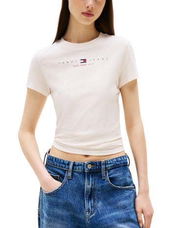 γυναικείο t-shirt off white tommy jeans dw0dw21422-ybh