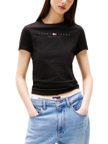 γυναικείο t-shirt μαύρο tommy jeans dw0dw21422-bds