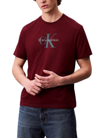 ανδρικό hero monologo t-shirt μπορντό calvin klein