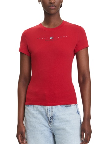 γυναικείο t-shirt κόκκινο tommy jeans dw0dw21422-xle