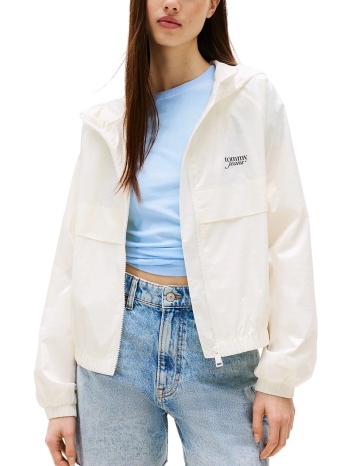 γυναικείο αντιανεμικό μπουφάν εκρού tommy jeans σε προσφορά