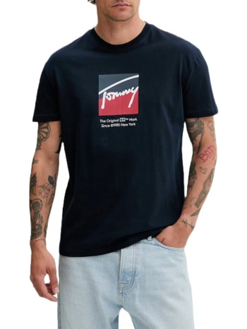 ανδρικό t-shirt navy μπλε tommy jeans dm0dm21940-c1g