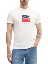 ανδρικό t-shirt λευκό tommy jeans dm0dm21940-ybl
