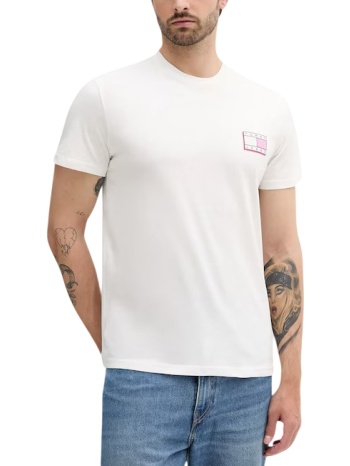ανδρικό t-shirt λευκό tommy jeans dm0dm21577-ybl