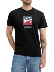 ανδρικό t-shirt μαύρο tommy jeans dm0dm21940-bds