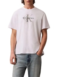 ανδρικό hero monologo t-shirt λευκό calvin klein lv04rb862g-yaa