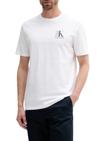 ανδρικό t-shirt λευκό calvin klein lv04rc853g-yaf