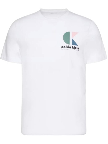 ανδρικό t-shirt λευκό calvin klein lv04rc843g-yaa