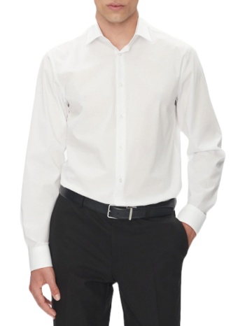 ανδρικό πουκάμισο λευκό calvin klein lv019eu001-xo0 σε προσφορά