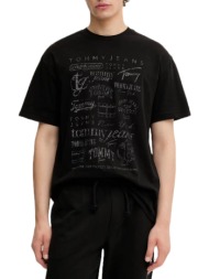 ανδρικό archive logos t-shirt μαύρο tommy jeans dm0dm21584-bds