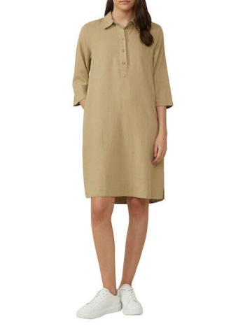 γυναικείο λινό φόρεμα μπεζ s.oliver 2163731-8363 σε προσφορά
