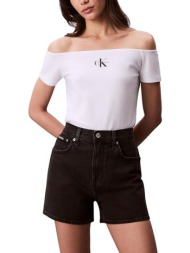 γυναικείο τοπ λευκό calvin klein lv047c203g-yaa