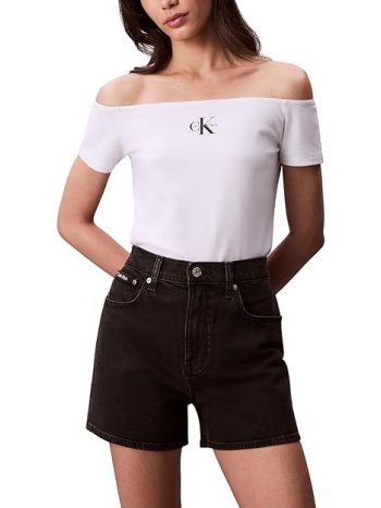 γυναικείο τοπ λευκό calvin klein lv047c203g-yaa