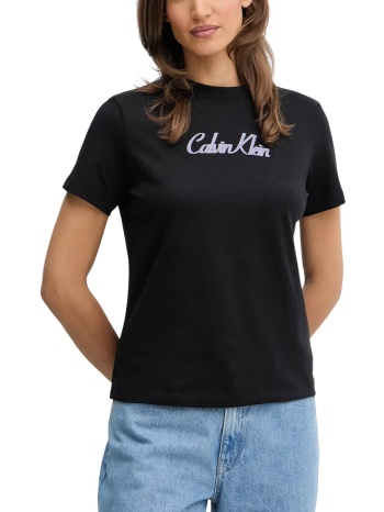 γυναικείο t-shirt μαύρο calvin klein lv047c854g-ub1