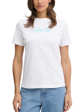 γυναικείο t-shirt λευκό calvin klein lv047c854g-yaa