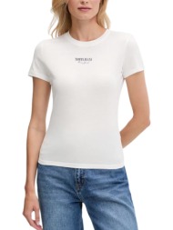 γυναικείο slim t-shirt λευκό tommy jeans dw0dw20913-ybl