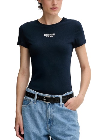 γυναικείο slim t-shirt navy μπλε tommy jeans dw0dw20913-c1g