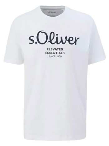 ανδρικό t-shirt λευκό s.oliver 2139909-01d1