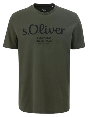 ανδρικό t-shirt λαδί s.oliver 2139909-79d1
