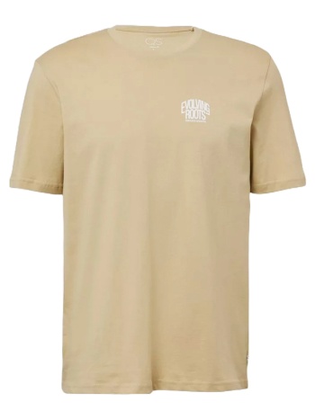 ανδρικό t-shirt μπεζ s.oliver 2167419-7265