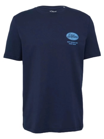 ανδρικό t-shirt navy μπλε s.oliver 2164753-58d2