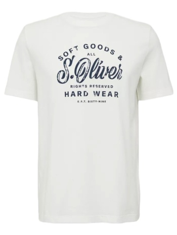 ανδρικό t-shirt λευκό s.oliver 2164753-01d1
