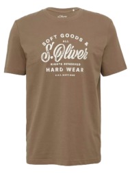 ανδρικό t-shirt καφέ s.oliver 2164753-84d1