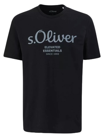 ανδρικό t-shirt μαύρο s.oliver 2139909-99d1