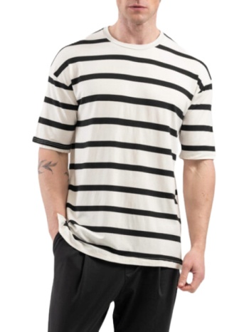 ανδρικό ριγέ t-shirt λευκό vittorio 25002-white σε προσφορά