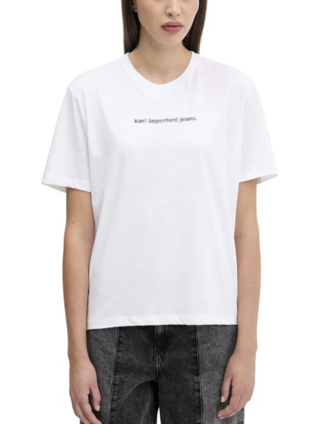 γυναικείο t-shirt λευκό karl lagerfeld jeans a3w17039-100