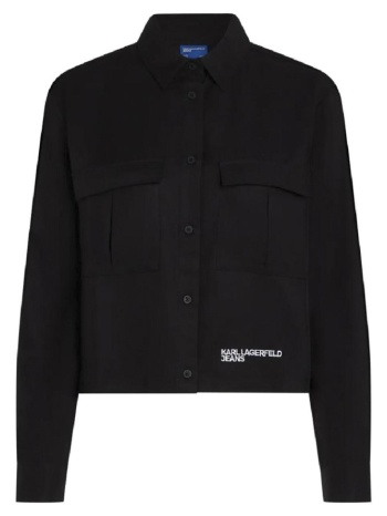 γυναικείο πουκάμισο μαύρο karl lagerfeld jeans a3w11009-999 σε προσφορά