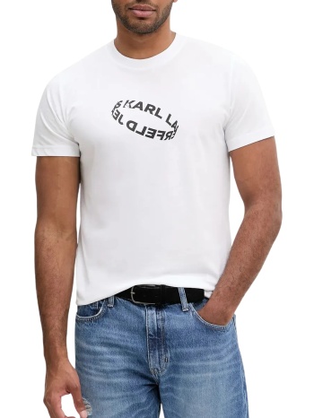 ανδρικό slim t-shirt λευκό karl lagerfeld jeans