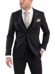 ανδρικό κοστούμι μαύρο vittorio 25rossi-black