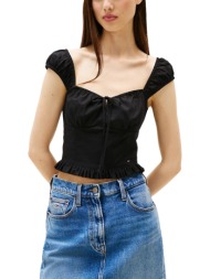 γυναικείο τοπ μαύρο tommy jeans dw0dw20985-bds