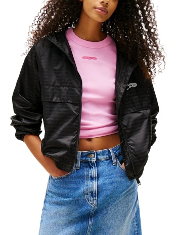 γυναικείο αντιανεμικό μπουφάν μαύρο tommy jeans σε προσφορά