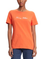 γυναικείο t-shirt πορτοκαλί tommy hilfiger ww0ww45746-scx