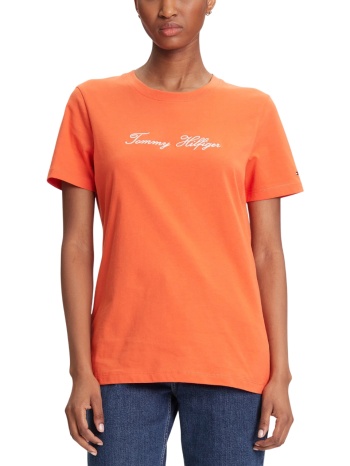 γυναικείο t-shirt πορτοκαλί tommy hilfiger ww0ww45746-scx