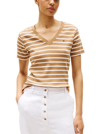 γυναικείο t-shirt καφέ tommy hilfiger ww0ww40584-0bn