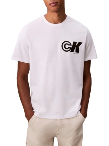 ανδρικό t-shirt λευκό calvin klein lv04rc835g-yaa