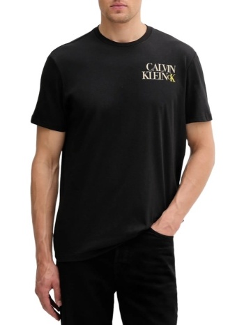 ανδρικό t-shirt μαύρο calvin klein lv04rc844g-ub1