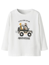 μπλούζα μακό αγόρι name it-13224978-bright white-organic cotton