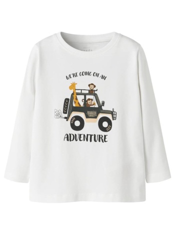 μπλούζα μακό αγόρι name it-13224978-bright white-organic σε προσφορά