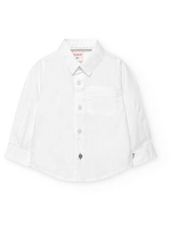 πουκάμισο υφασμάτινο oxford αγόρι boboli-712088-1100-white