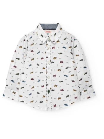 πουκάμισο υφασμάτινο αγόρι boboli-712325-9681-white