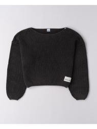 μπλούζα crop πλεκτή κορίτσι i do-4.f485-0658-black