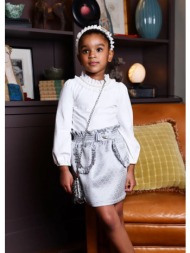 μπλούζα μακό κορίτσι angel`s face-nell pleated colar-snowdrop